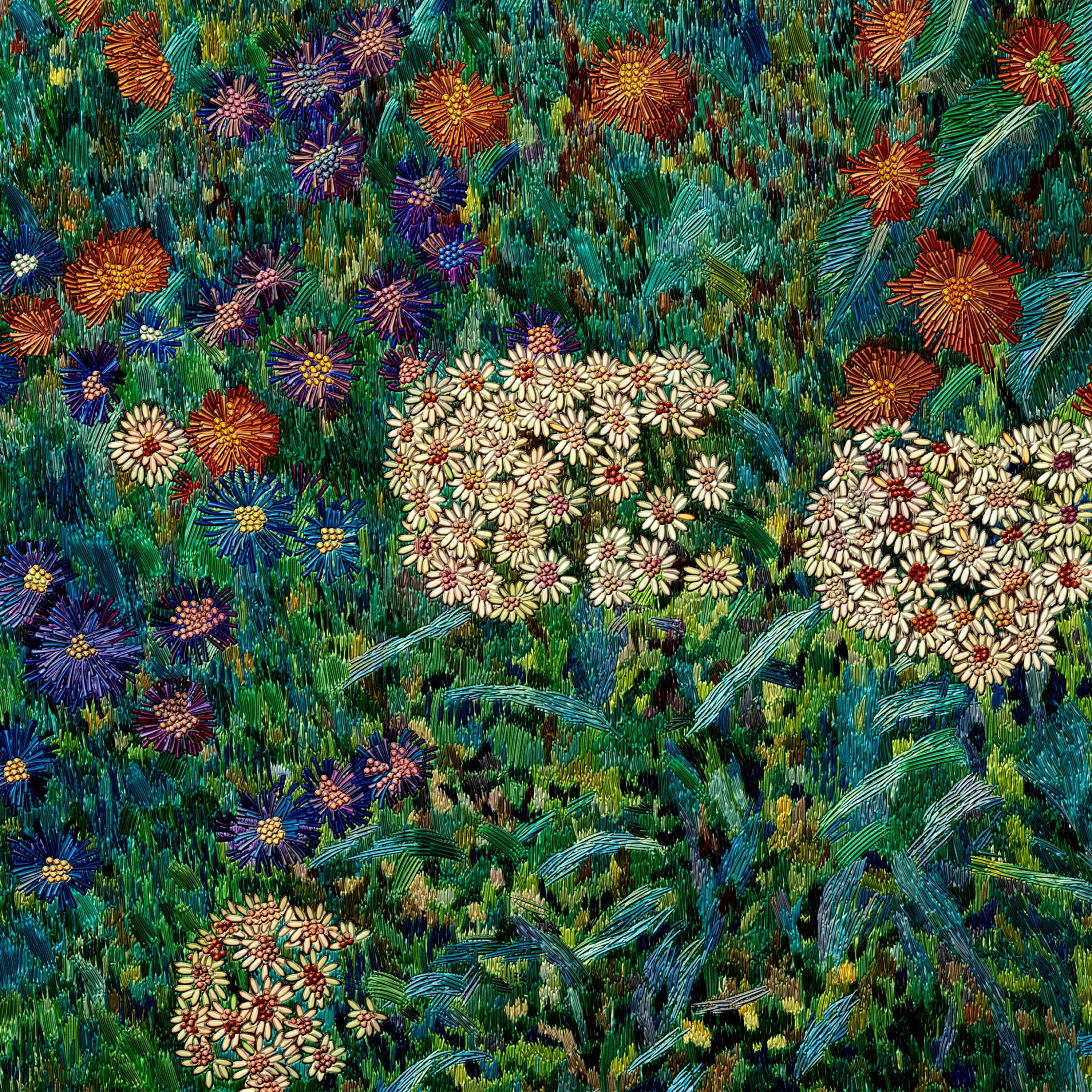 Farm Garden with Sunflowers — detail 2
