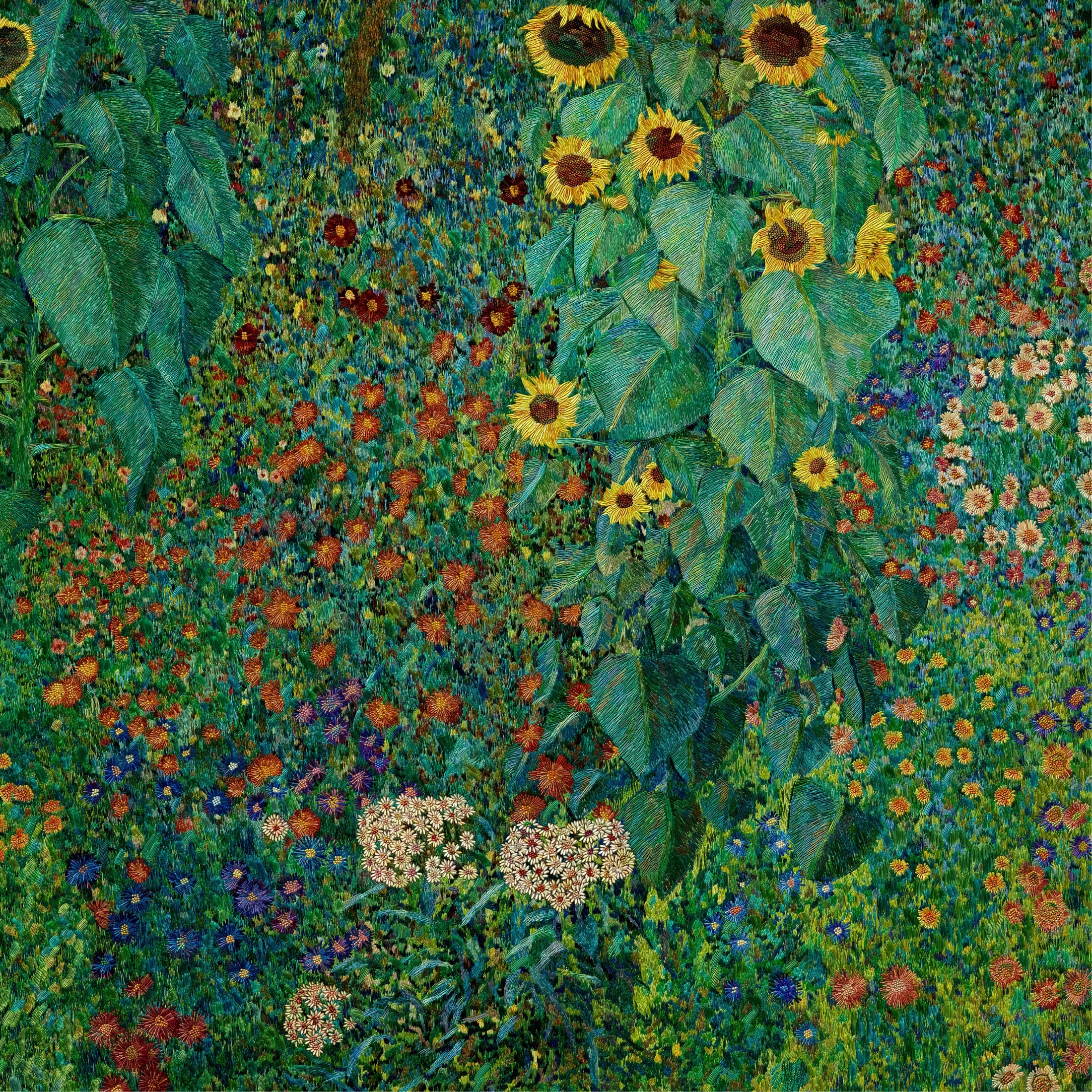 Farm Garden with Sunflowers